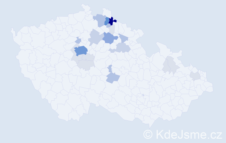 Příjmení: 'Krykorka', počet výskytů 72 v celé ČR