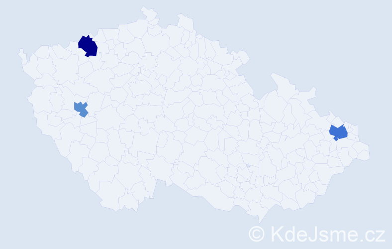 Příjmení: 'Cnotová', počet výskytů 13 v celé ČR