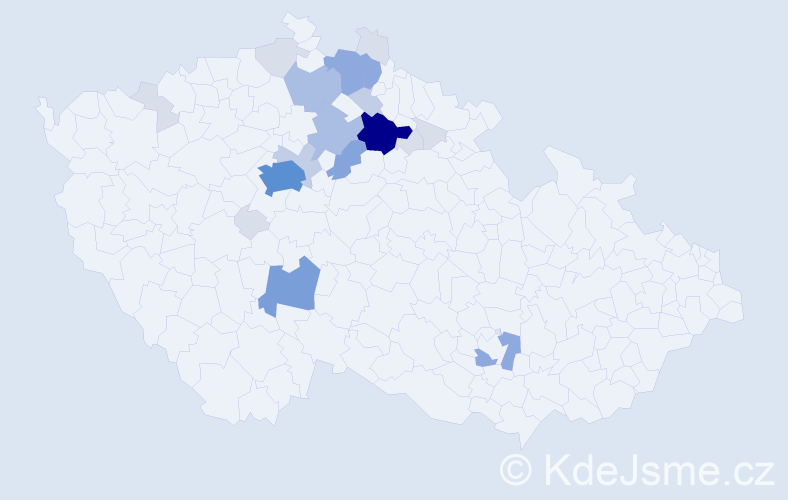 Příjmení: 'Heršálek', počet výskytů 69 v celé ČR