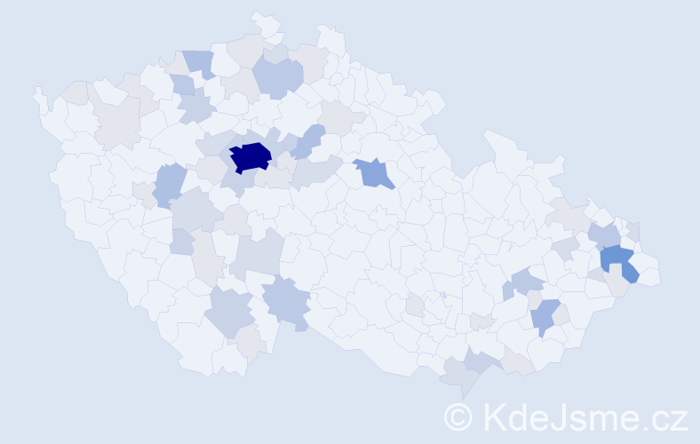 Příjmení: 'Pobudová', počet výskytů 161 v celé ČR