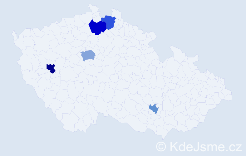 Příjmení: 'Kraemer', počet výskytů 16 v celé ČR