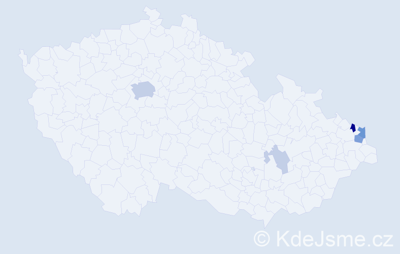 Příjmení: 'Kolebač', počet výskytů 20 v celé ČR