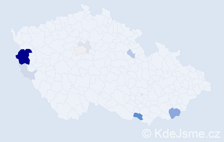 Příjmení: 'Sulima', počet výskytů 25 v celé ČR