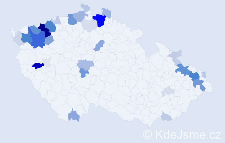 Příjmení: 'Šugar', počet výskytů 137 v celé ČR