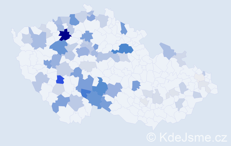 Příjmení: 'Lapková', počet výskytů 222 v celé ČR