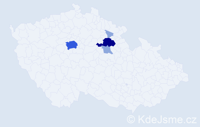 Příjmení: 'Zirnsáková', počet výskytů 10 v celé ČR