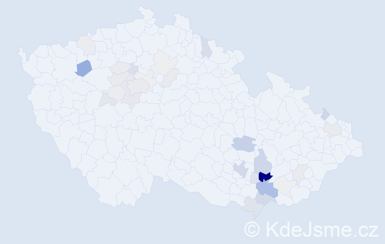 Příjmení: 'Lefnerová', počet výskytů 118 v celé ČR