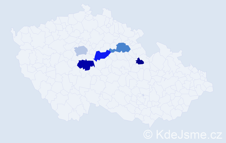 Příjmení: 'Maisnarová', počet výskytů 10 v celé ČR