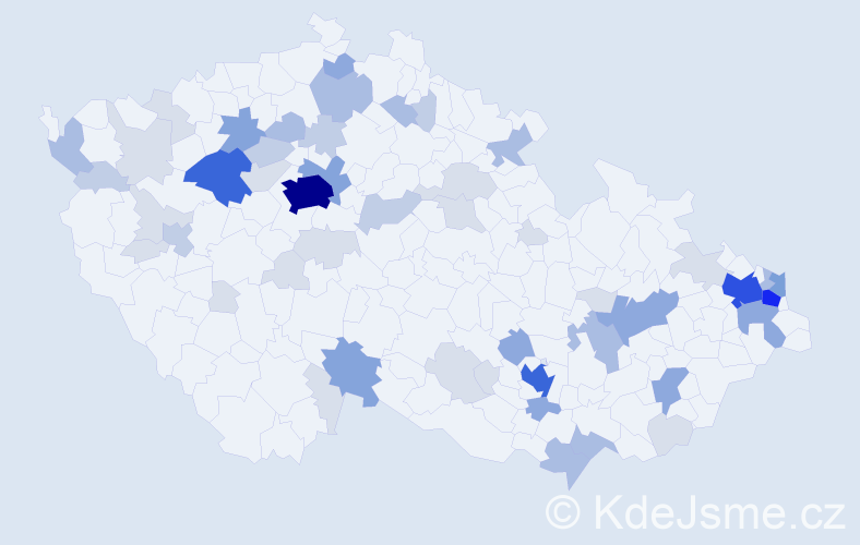 Příjmení: 'Polakovič', počet výskytů 174 v celé ČR