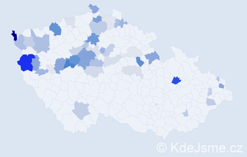 Příjmení: 'Skopová', počet výskytů 142 v celé ČR