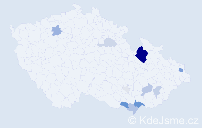 Příjmení: 'Haramiová', počet výskytů 22 v celé ČR