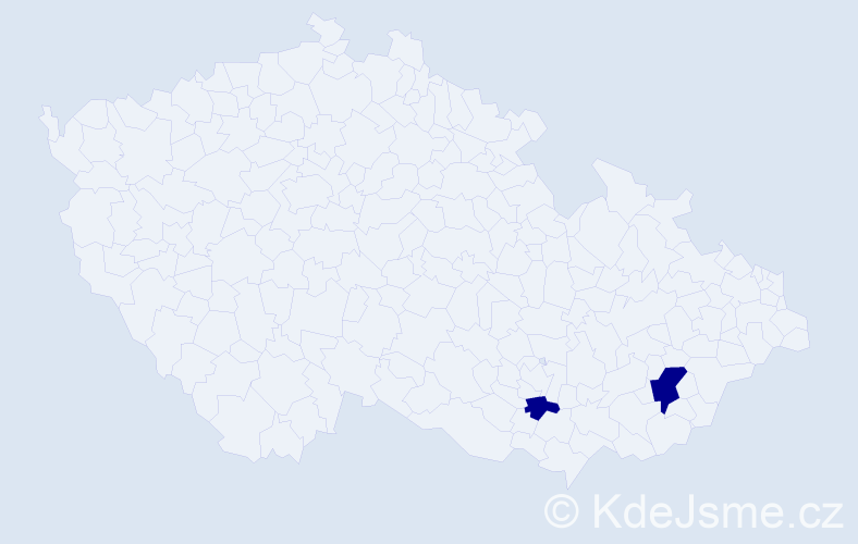 Příjmení: 'Holováčová', počet výskytů 2 v celé ČR