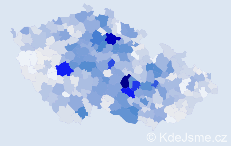 Příjmení: 'Havelka', počet výskytů 3579 v celé ČR