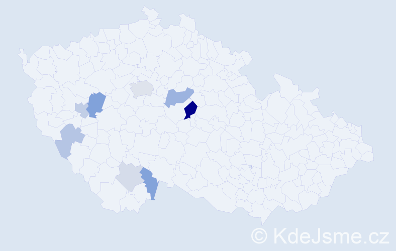 Příjmení: 'Knittichová', počet výskytů 17 v celé ČR