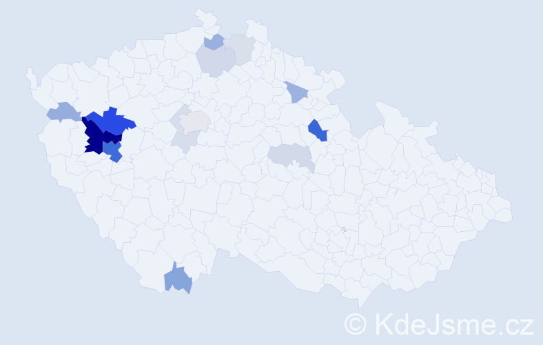 Příjmení: 'Nágrová', počet výskytů 43 v celé ČR