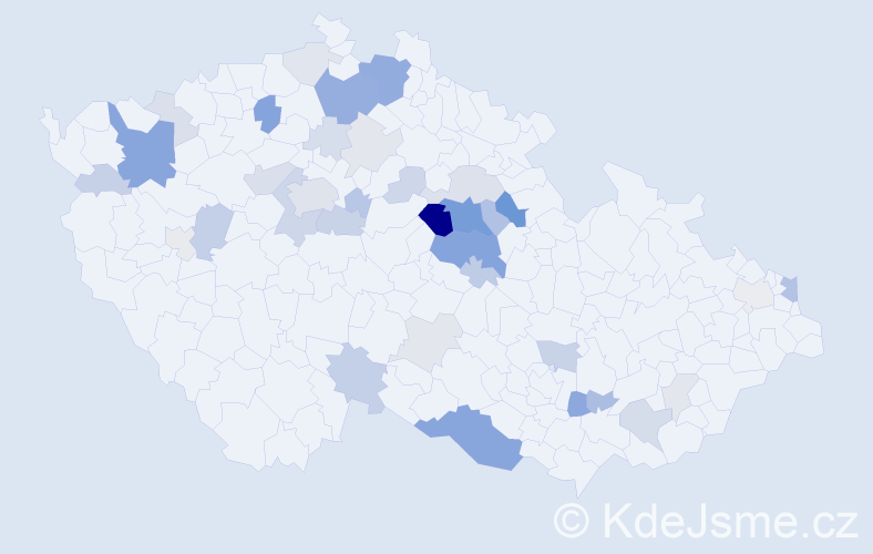 Příjmení: 'Látová', počet výskytů 118 v celé ČR