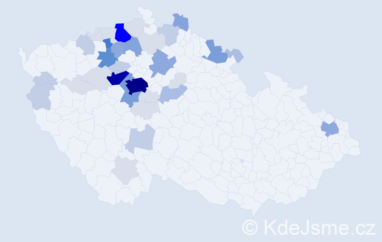 Příjmení: 'Pulchart', počet výskytů 139 v celé ČR