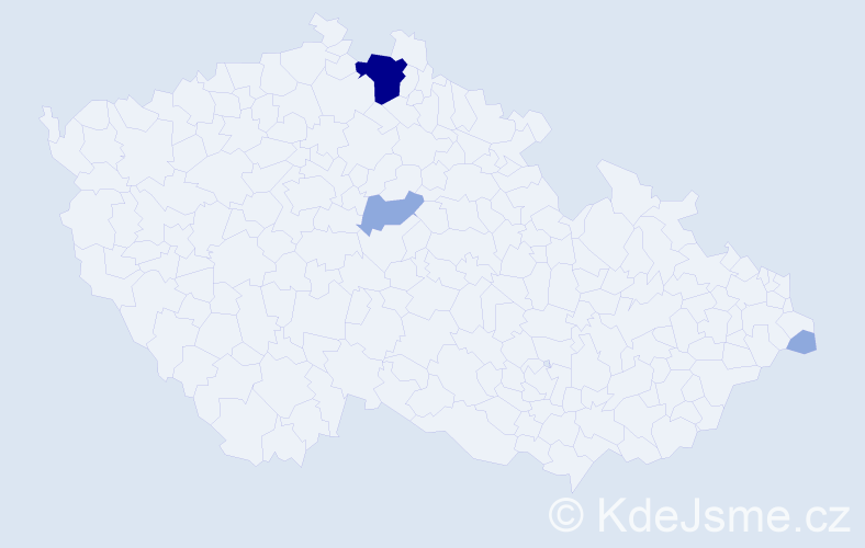 Příjmení: 'Terendy', počet výskytů 8 v celé ČR