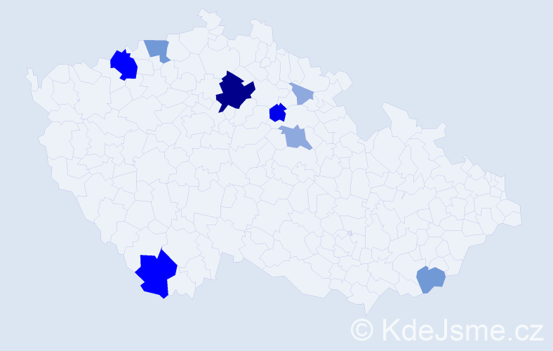 Příjmení: 'Sanko', počet výskytů 25 v celé ČR