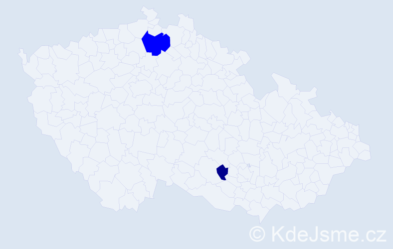 Příjmení: 'Harbut', počet výskytů 5 v celé ČR