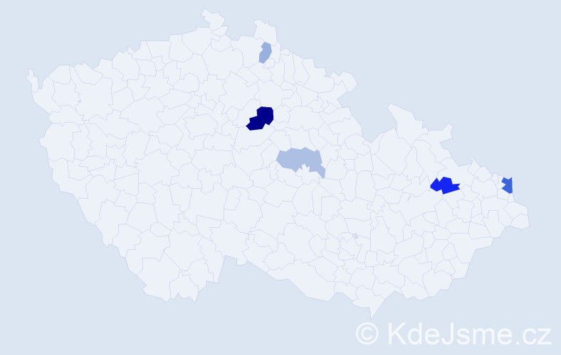 Příjmení: 'Lašútová', počet výskytů 10 v celé ČR