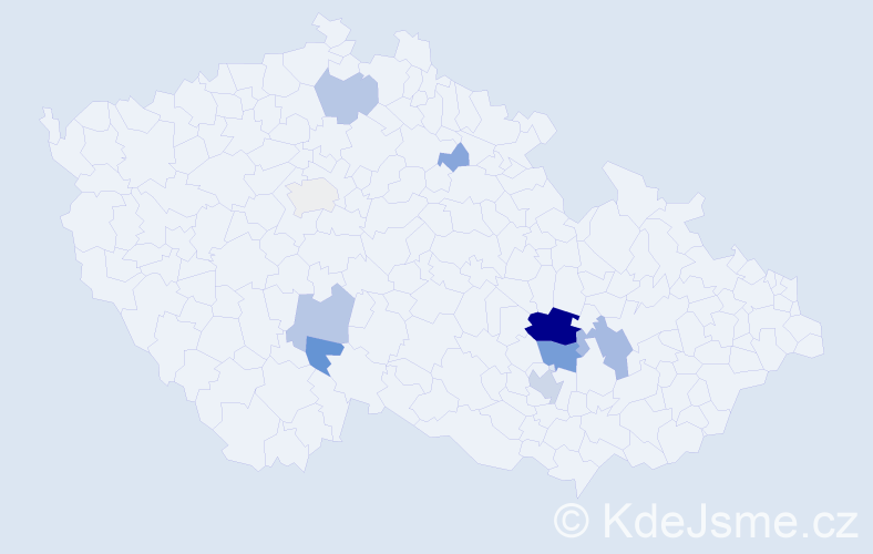 Příjmení: 'Různar', počet výskytů 31 v celé ČR
