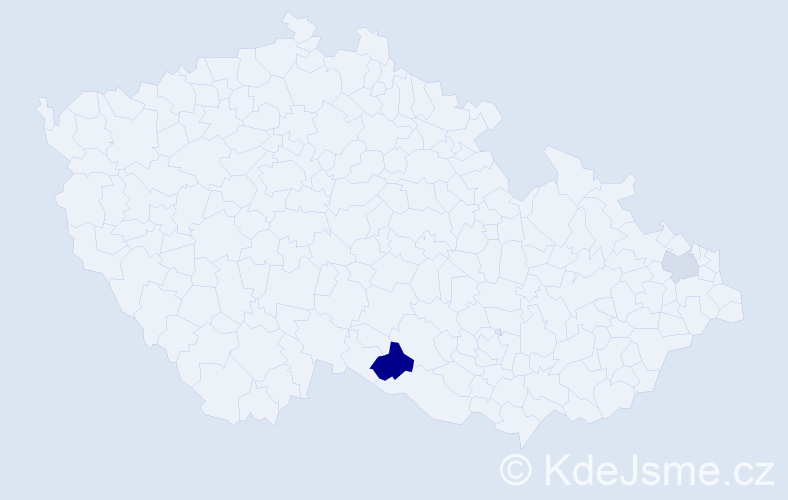 Příjmení: 'Šuckrdlová', počet výskytů 13 v celé ČR