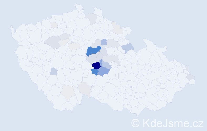 Příjmení: 'Chlád', počet výskytů 105 v celé ČR