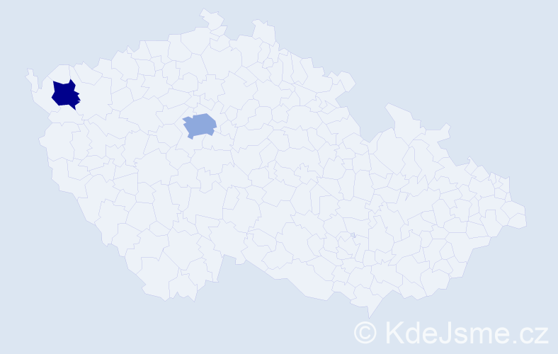 Příjmení: 'Revainec', počet výskytů 6 v celé ČR