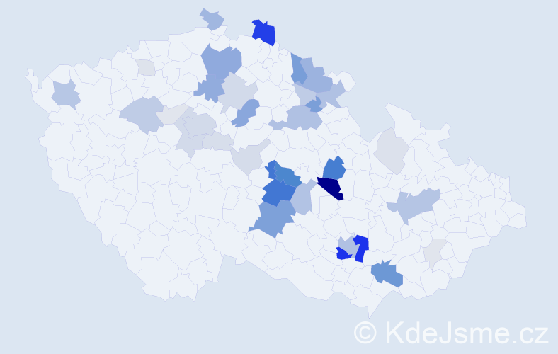 Příjmení: 'Paulíčková', počet výskytů 141 v celé ČR