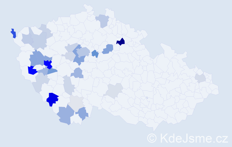 Příjmení: 'Lindauer', počet výskytů 101 v celé ČR