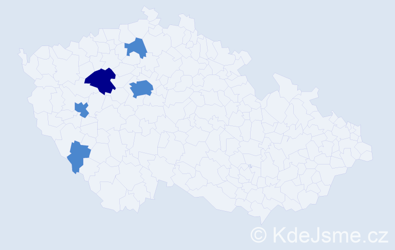 Příjmení: 'Pornerová', počet výskytů 7 v celé ČR