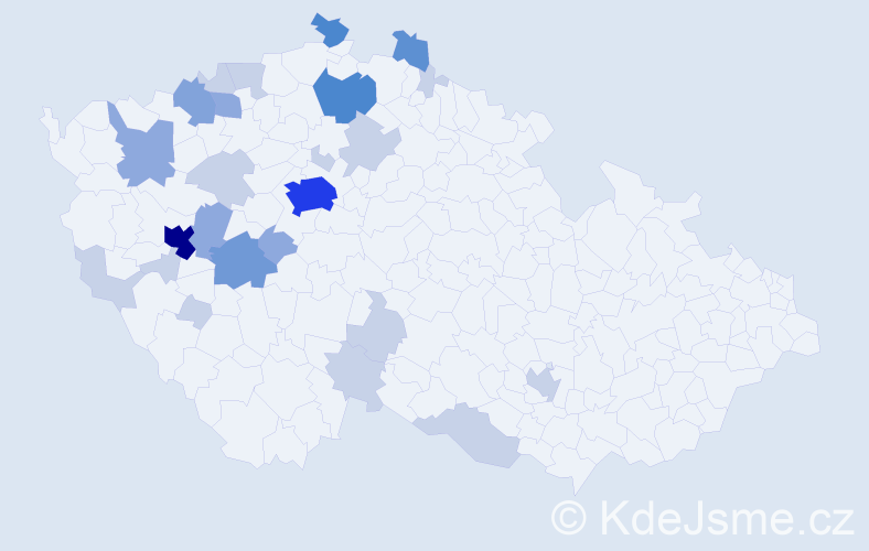 Příjmení: 'Luft', počet výskytů 65 v celé ČR