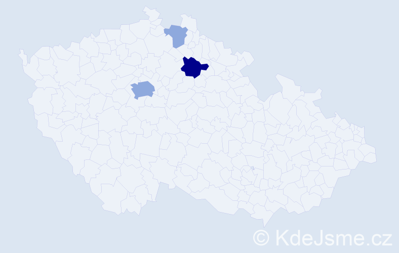 Příjmení: 'Kiec', počet výskytů 7 v celé ČR