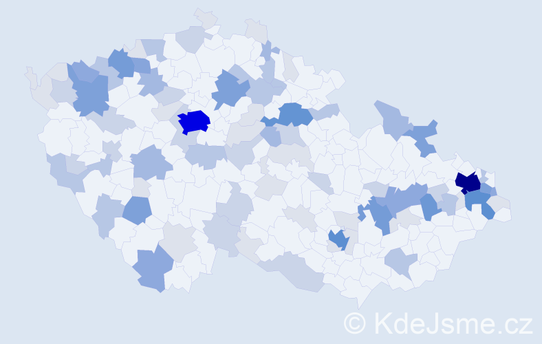 Příjmení: 'Fedor', počet výskytů 279 v celé ČR
