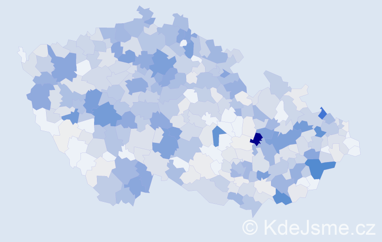 Příjmení: 'Zajíčková', počet výskytů 2615 v celé ČR