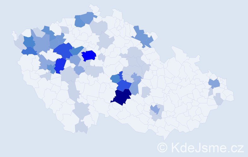 Příjmení: 'Milfait', počet výskytů 152 v celé ČR