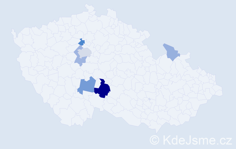 Příjmení: 'Svadbová', počet výskytů 19 v celé ČR
