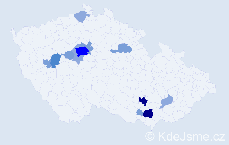 Příjmení: 'Kilinger', počet výskytů 35 v celé ČR