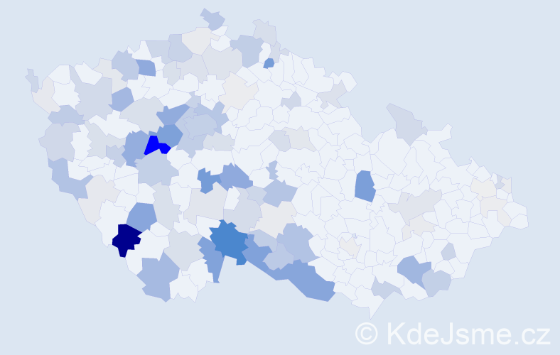 Příjmení: 'Frühauf', počet výskytů 352 v celé ČR