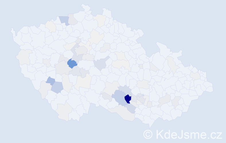 Příjmení: 'Hadraba', počet výskytů 262 v celé ČR