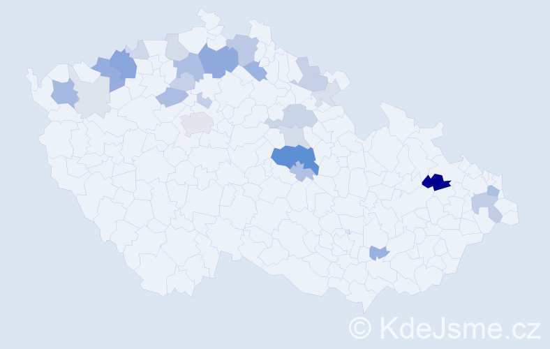 Příjmení: 'Zubko', počet výskytů 75 v celé ČR