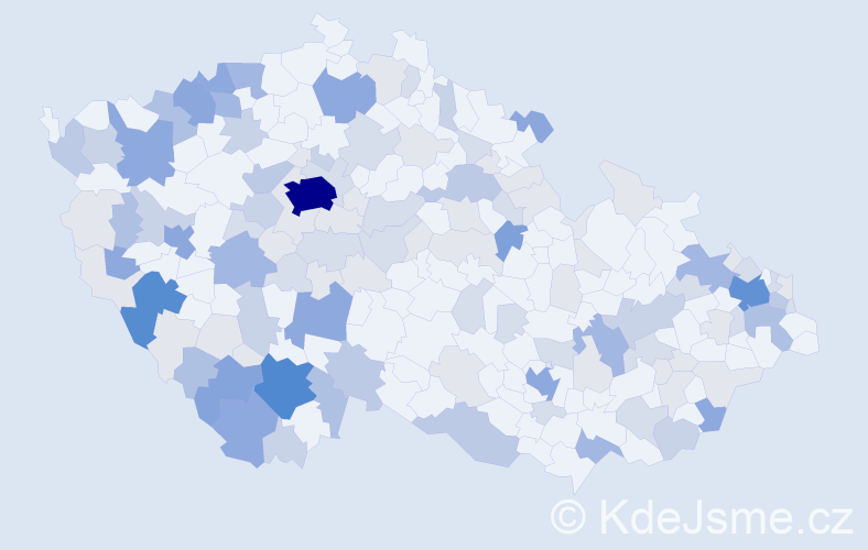 Příjmení: 'Kollerová', počet výskytů 377 v celé ČR