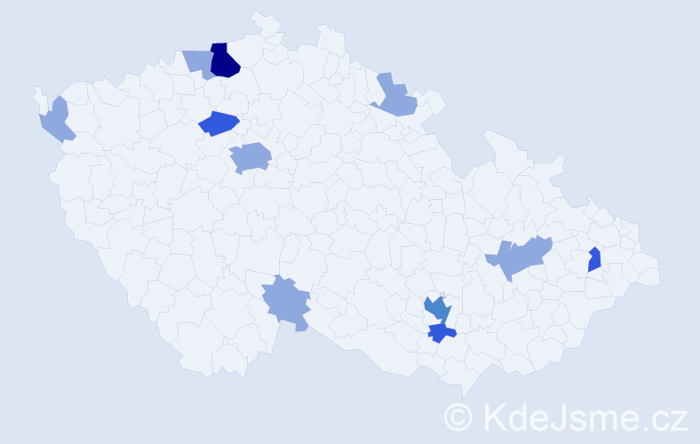 Příjmení: 'Matzková', počet výskytů 22 v celé ČR