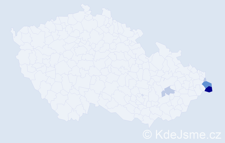 Příjmení: 'Strumienská', počet výskytů 16 v celé ČR