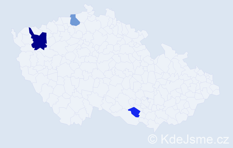 Příjmení: 'Kulak', počet výskytů 8 v celé ČR