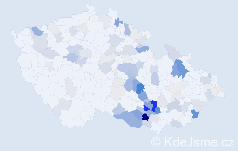 Příjmení: 'Honek', počet výskytů 280 v celé ČR