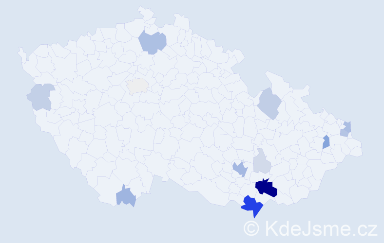 Příjmení: 'Gardášová', počet výskytů 59 v celé ČR