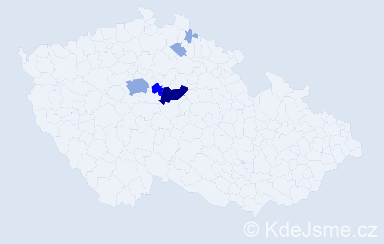 Příjmení: 'Filounová', počet výskytů 13 v celé ČR