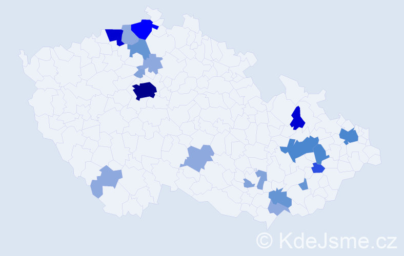 Příjmení: 'Gerhardová', počet výskytů 63 v celé ČR